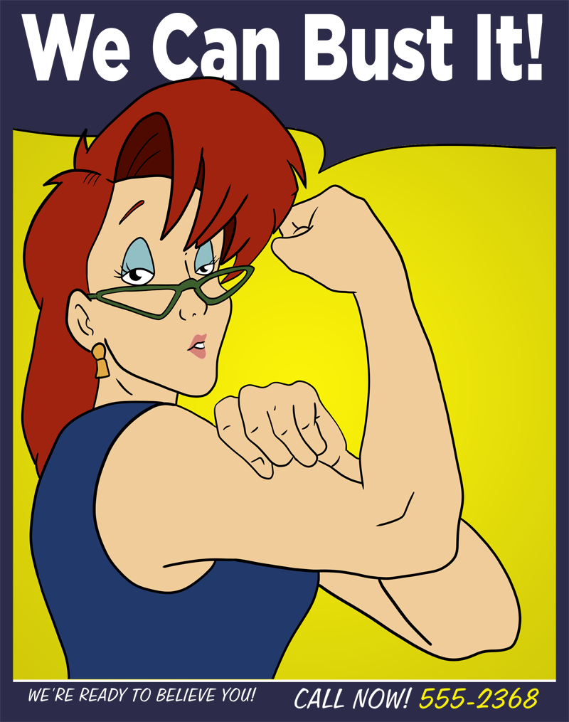 Illustration for article titled Scifi and fantasy ladies pose as Rosie the Riveter for Labor Day